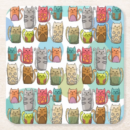 Katten! Kartonnen Onderzetters (Voorkant)