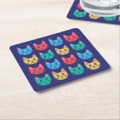 Katten Kartonnen Onderzetters (Schuin)