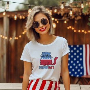 Katten Kat Dames voor Kamala Harris Stemming 2024 T-shirt