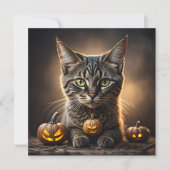 Katten kat halloween feestdagenkaart (Voorkant)