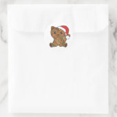 Katten Kat-kerstwinter Ronde Sticker (Tas)