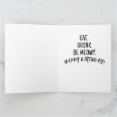 KATTEN KAT KUNST VERJAARDAG WENSKAART BEDANKKAART (Binnen)