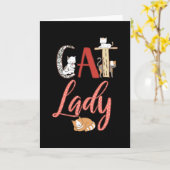 Katten - Kat Lady Cat Lover Kaart (Gele Bloem)