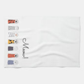 Katten Kat Paws Black Meow Pet Lovers Theedoek (Horizontaal)