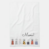 Katten Kat Paws Black Meow Pet Lovers Theedoek (Verticaal)