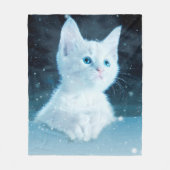 Katten kat sneeuwkunst dierlijke natuur fleece deken (Voorkant)