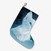 Katten kat sneeuwkunst dierlijke natuur kleine kerstsok (Voorkant (Hangend))