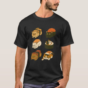 Katten Kat Sushi Japans Vintage T-shirt
