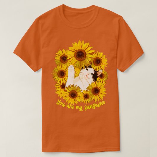 Katten, kat zonnebloem, kat zonneschijn - 1  t-shirt (Design voorkant)