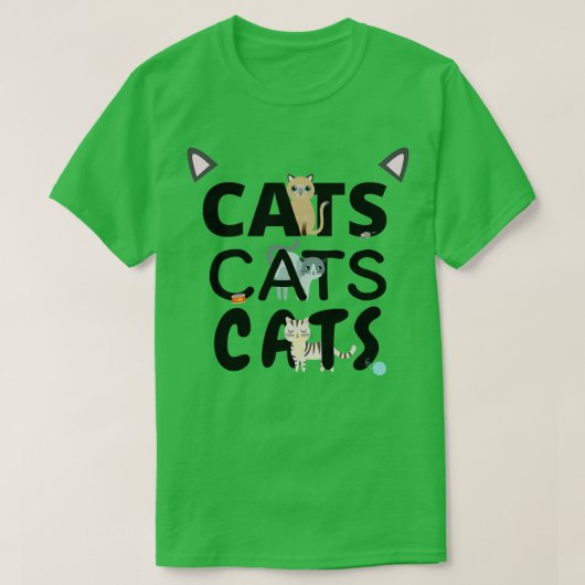 Katten Katten 1 T-shirt (Design voorkant)