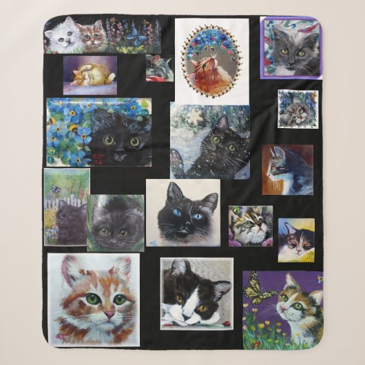 Katten Katten Blanket Sherpa Deken (Voorkant)