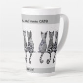 Katten...katten...en meer katten die op een logboe latte mok (Rechterhoek)