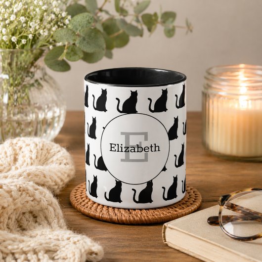 Katten, Katten en Meer Katten Monogram Mok