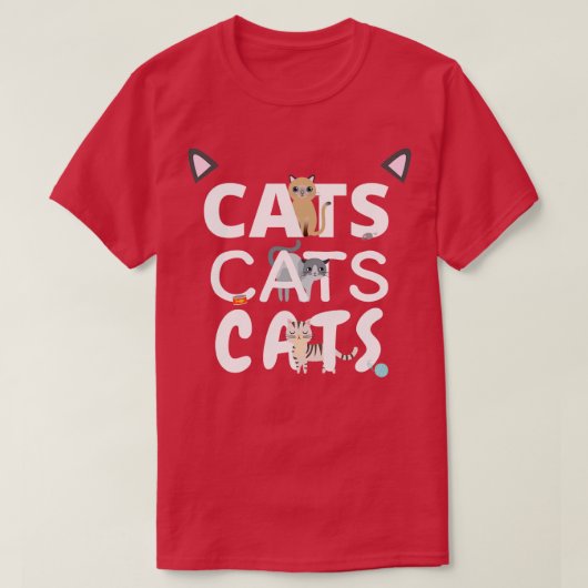 Katten Katten Katten 5 T-shirt (Design voorkant)