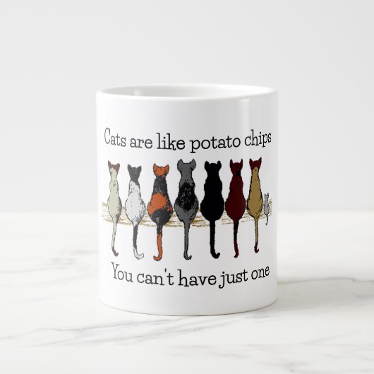 Katten, katten, katten en een keukenkoffie-Mok Grote Koffiekop (Voorkant)