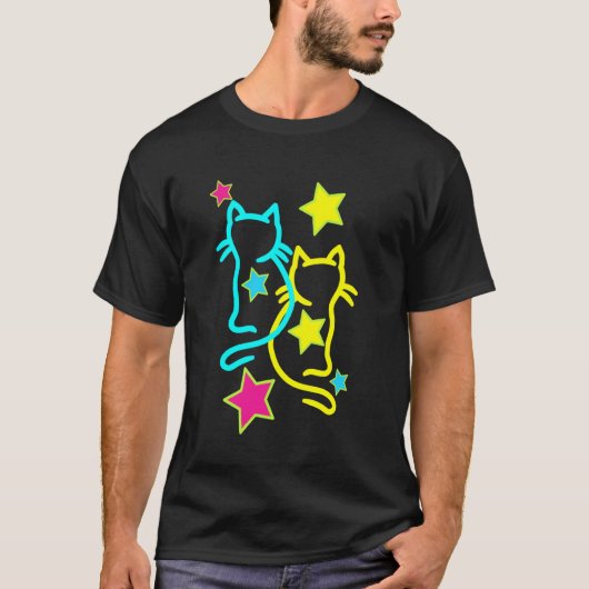 Katten, Katten, Kinderen, Kind, Retro Kitten Vinta T-shirt (Voorkant)