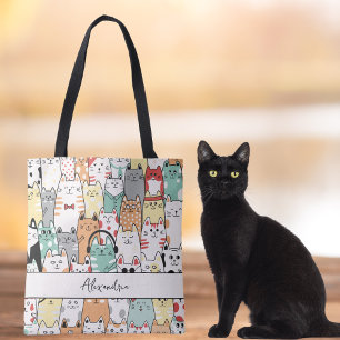 Katten, Katten & Meer Katten Monogram Tote Bag