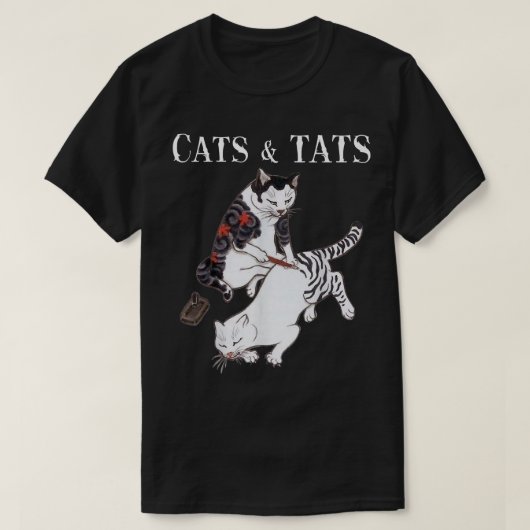 Katten, katten, tattoos, T-shirt (Design voorkant)