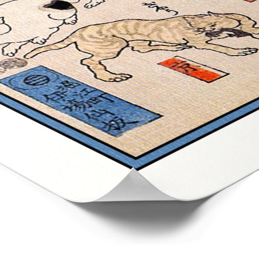 Katten: Katten van Utagawa Kuniyoshi Poster (Hoek)