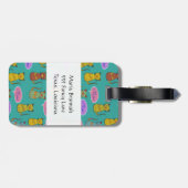 Katten, kattenkatten, Kat, monogram Bagagelabel (Achterkant horizontaal)