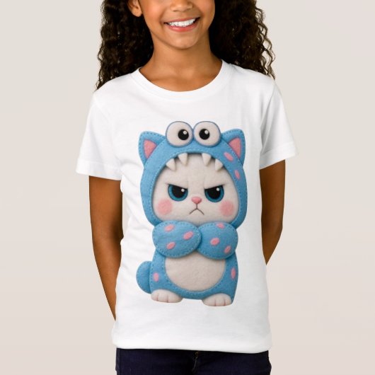 Katten Kawaii Patchwork T-shirt (Voorkant)