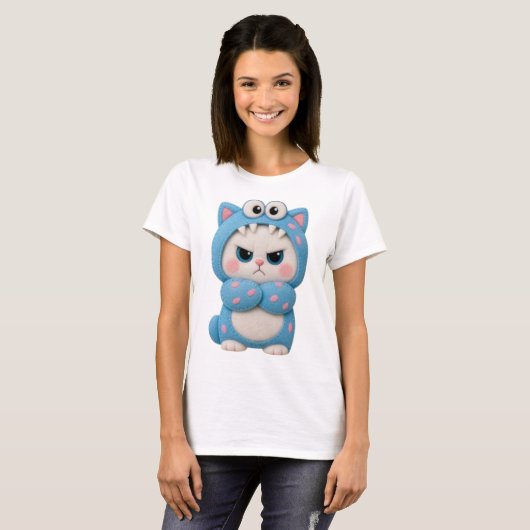 Katten Kawaii Patchwork T-shirt (Voorkant volledig)