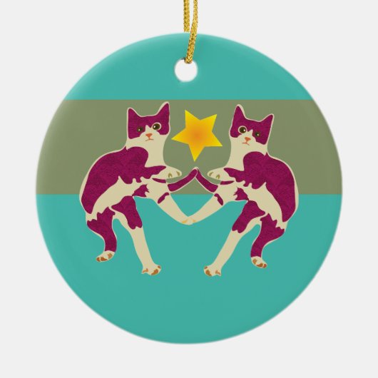 Katten Keramisch Ornament (Voorkant)