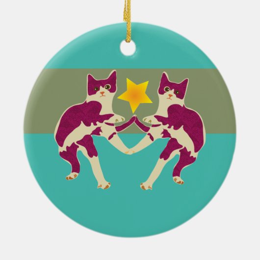 Katten Keramisch Ornament (Achterkant)