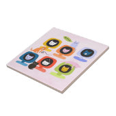 Katten keramische tapijten tegeltje (Zijkant)