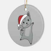 Katten keramische zang keramisch ornament (Links)