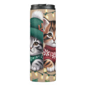 Katten Kerst Behandeling Lineup Thermosbeker (Achterkant)