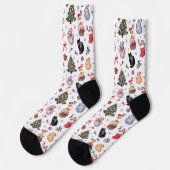 Katten Kerst Crew Sokken (Links)