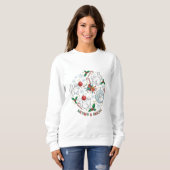 Katten Kerst Crewneck Sweatshirt | Festief Kitten (Voorkant volledig)