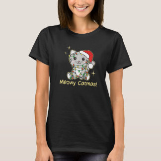 Katten Kerst Dieren Schattige Katten Miauwende Kat T-shirt