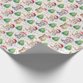 Katten Kerst Inpakpapier (Hoek)