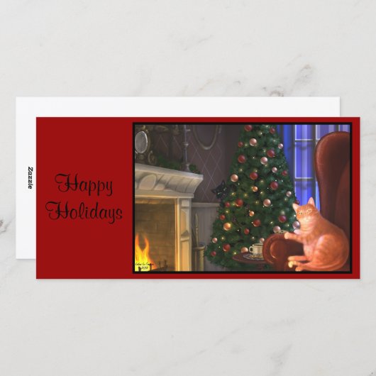 Katten Kerst Kaart (Voorkant / Achterkant)