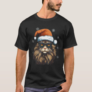 Katten Kerst Kerstman Muts Feestdagen Grappig T-shirt