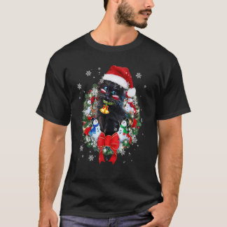 Katten Kerst Krans Ornament Decoratie Xmas Sint T-shirt
