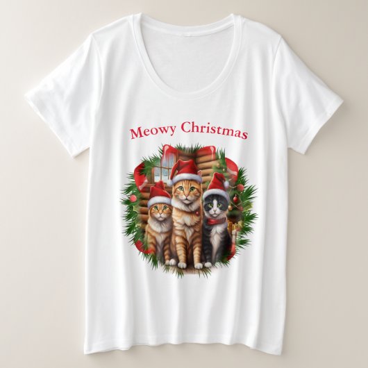 Katten Kerst T-shirts (Design voorkant)