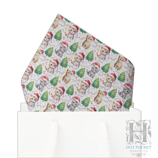 Katten Kerst Tissue Papier