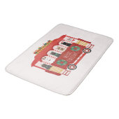 Katten Kerst Trolly Meowy Kerstmis Badmat (Gekanteld)