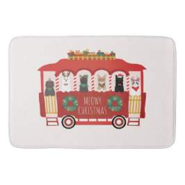 Katten Kerst Trolly Meowy Kerstmis Badmat