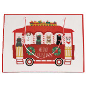 Katten Kerst Trolly Meowy Kerstmis Groot Cadeauzakje (Voorkant)