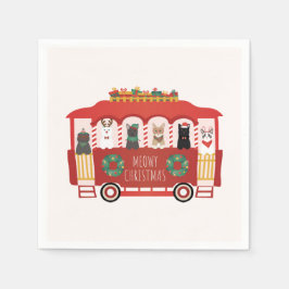 Katten Kerst Trolly Meowy Kerstmis Servet