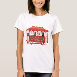 Katten Kerst Trolly Meowy Kerstmis T-shirt