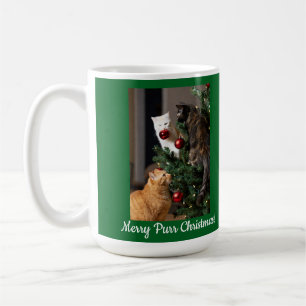 Katten Kerstboom, Afbeelding Namen Tekst, Aanpasse Koffiemok