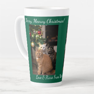 Katten Kerstboom, Afbeelding Namen Tekst, Aanpasse Latte Mok