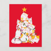 Katten kerstboom Funny Cats Kerstmis Briefkaart (Voorkant)