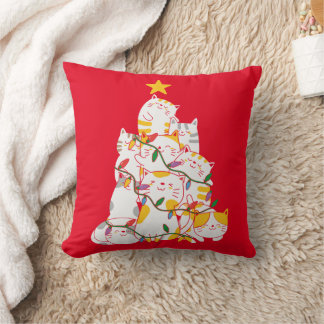 Katten kerstboom Funny Cats Kerstmis Kussen