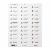Katten Kerstboom Kattenliefhebber retouradres Etiket (Full Sheet)